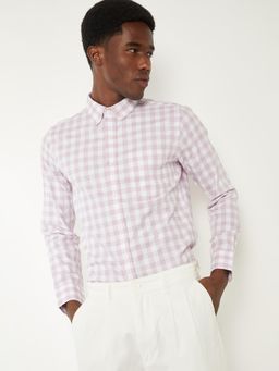 max - Men Pink Pure Cotton Slim Fit Shirt