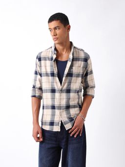 The Bear House - Men Multi-Colour Cotton Slim Fit Shirt