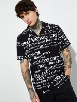 max - Men Black Pure Cotton Regular Fit Shirt