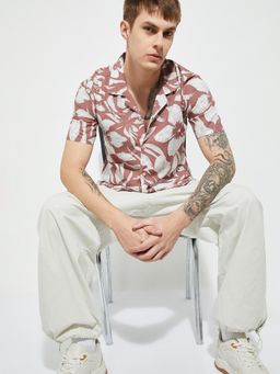 max - Men Pink Viscose Relaxed Fit Shirt