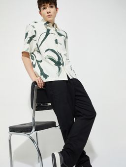 max - Men Off White Pure Cotton Comfortable Fit Shirt