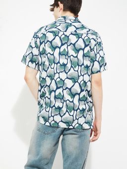 max - Men Green Viscose Comfortable Fit Shirt