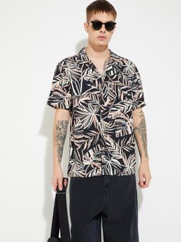 max - Men Black Viscose Comfortable Fit Shirt