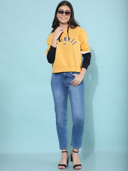 CRIMSOUNE CLUB - Womens Blue Straight Jeans