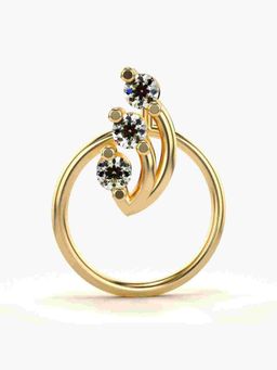 Valanova - Sterling Silver Yellow Gold Plated and Certified Lab Grown Diamond 0.06Cts Nose Pin