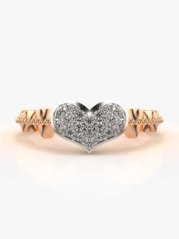 Valanova - Sterling Silver with Rose Gold Plated and Certified Lab Grown Diamond 0.21Cts Ring