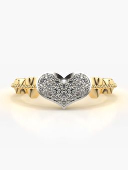 Valanova - Sterling Silver with Yellow Gold Plated and Certified Lab Grown Diamond 0.21Cts Ring