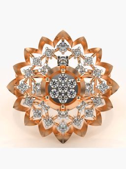Valanova - Sterling Silver with Rose Gold Plated and Certified Lab Grown Diamond 0.50Cts Ring