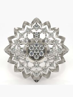 Valanova - Sterling Silver with White Gold Plated and Certified Lab Grown Diamond 0.50Cts Ring