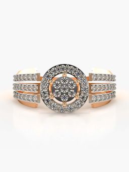 Valanova - Sterling Silver with Rose Gold Plated and Certified Lab Grown Diamond 0.63Cts Ring