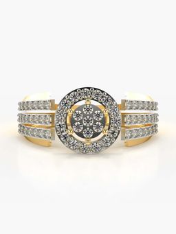 Valanova - Sterling Silver with Yellow Gold Plated and Certified Lab Grown Diamond 0.63Cts Ring