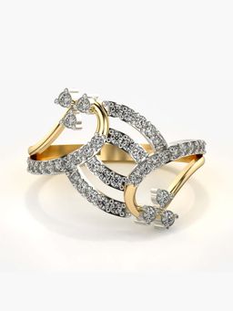 Valanova - Sterling Silver with Yellow Gold Plated and Certified Lab Grown Diamond 0.45Cts Ring