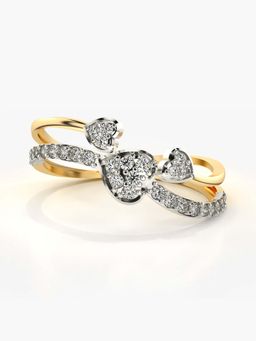 Valanova - Sterling Silver with Yellow Gold Plated and Certified Lab Grown Diamond 0.30Cts Ring