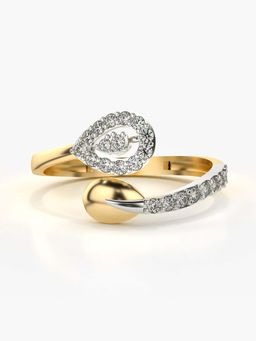 Valanova - Sterling Silver with Yellow Gold Plated and Certified Lab Grown Diamond 0.27Cts Ring