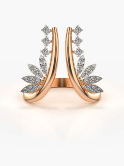 Valanova - Sterling Silver with Rose Gold Plated and Certified Lab Grown Diamond 0.33Cts Ring