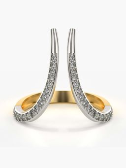Valanova - Sterling Silver with Yellow Gold Plated and Certified Lab Grown Diamond 0.28Cts Ring