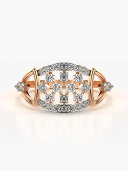 Valanova - Sterling Silver with Rose Gold Plated and Certified Lab Grown Diamond 0.25Cts Ring