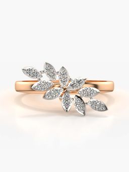 Valanova - Sterling Silver with Rose Gold Plated and Certified Lab Grown Diamond 0.19Cts Ring