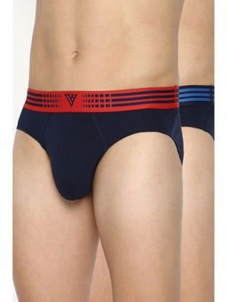 Van Heusen Innerwear - Van Heusen Men Pack of 2 Anti Bacterial & Colour Fresh Briefs - Dark Navy W Cobalt , Dark Na