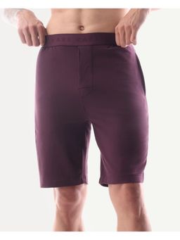 Rare Rabbit - Men's Pont Wine Cotton Blend Shorts