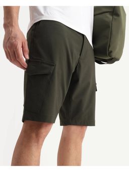 Rare Rabbit - Men Tripco-Aw25 Dark Olive Polyester Shorts