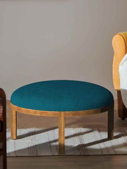 Chumbak - Bohemian Ottoman - Mediterranean Blue