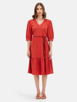 Kazo - Ivy Orange Midi Dress (Set of 2)