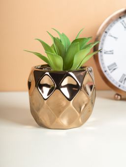 Voncasa - Flower with Pot - Gold