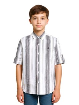 CHARCHIT - Boys Full Sleeves Vertical Striped Casual Shirt
