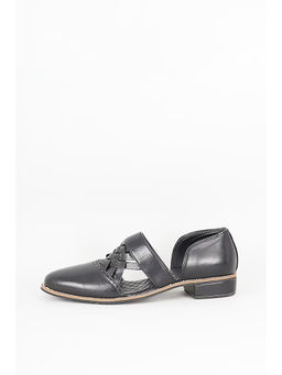 RNG Safawala - Coal Black Chevron Patent Peshawaris Juttis