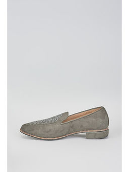 RNG Safawala - Grey Gunmetal Tube Juttis