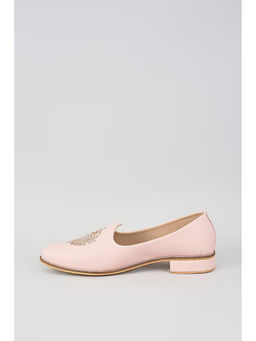 RNG Safawala - Blush Pink Crown Leather Juttis