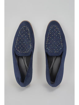 RNG Safawala - Navy Blue Embroidered Juttis