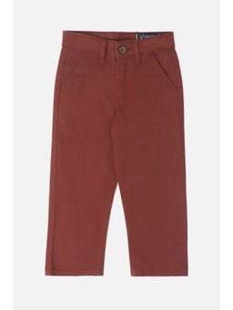 Allen Solly Junior - Boys Rust Slim Fit Solid Trousers