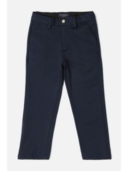 Allen Solly Junior - Boys Navy Slim Fit Solid Trousers