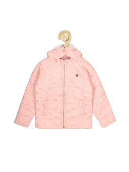Allen Solly Junior - Girls Pink Print Regular Fit Jacket