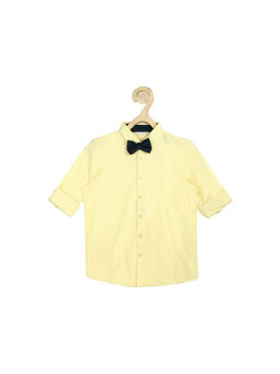 Peter England - Boys Solid Yellow Shirt