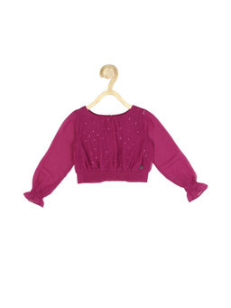 Peter England - Girls Pink Embellished Top