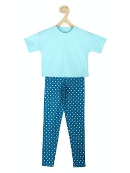 Peter England - Blue T-Shirt and Leggings (Set of 2)