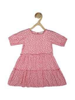 Peter England - Girls Pink Printed Dress