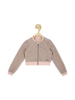 Peter England - Girls Pink Embellished Jacket
