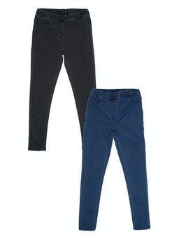 Peter England - Girls Multi Solid Jeans (Pack of 2)