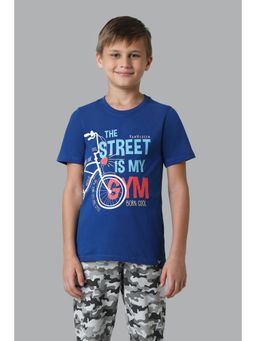 Van Heusen - Boys Smart Tech & Easy Stain Release T-Shirt - Monaco Blue