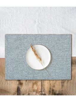THE HOME TALK - Table Placemat Cloth Best For Bed-Side Table, Jute & Polyester Grey, Set Of 4