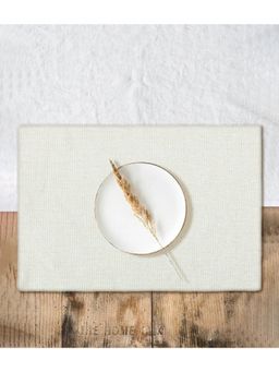 THE HOME TALK - Table Placemat Cloth Best For Bed-Side Table, Jute & Polyester Linen, Set Of 4
