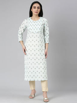 NEERU'S - Blue Regular Straight Kurtas