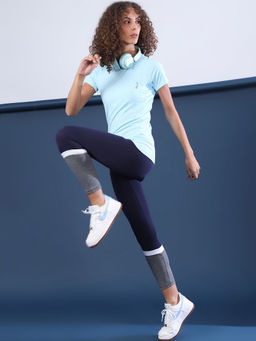 PINACOLADA - Navy Blue Women Stylish Sports Dry-fit Tights