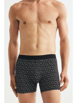 H&M - Men Blue 3-Pack Mid Trunks With Lycra