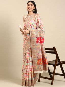 VAIRAGEE - Ethnic Motifs Embroidered Design Saree with Unstitched Blouse