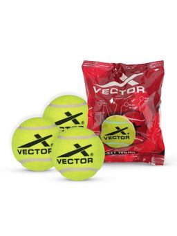 Vector X - Light Green Cricket Tennis Ball (Pack of 3)